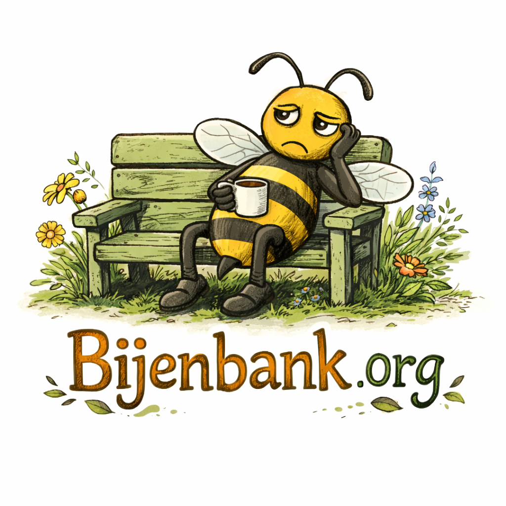 Niet Blij beeld als visuele mascotte voor de Bijenbank community